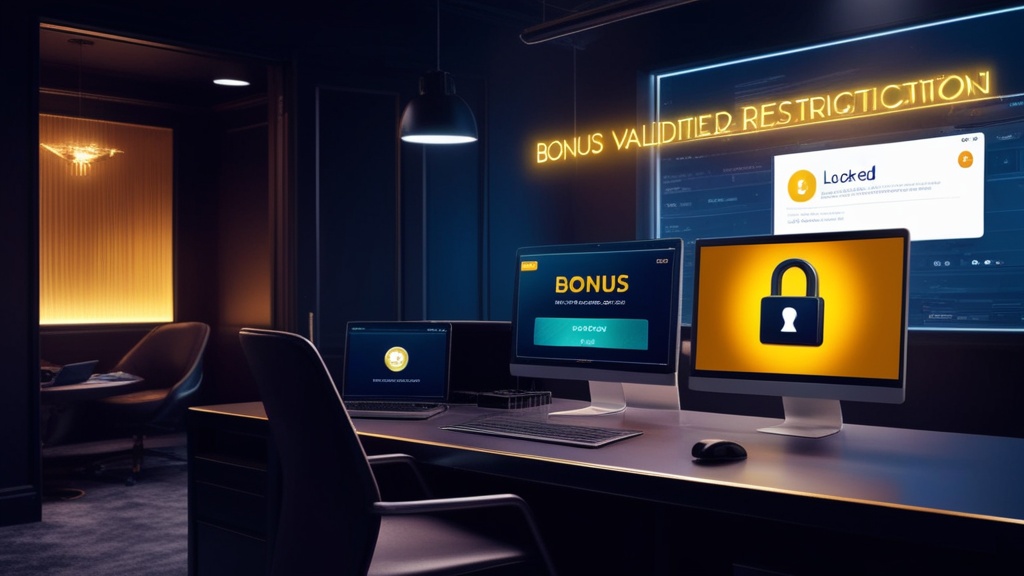 Support-Desk und Bonusfrist auf einem Casino-Monitor