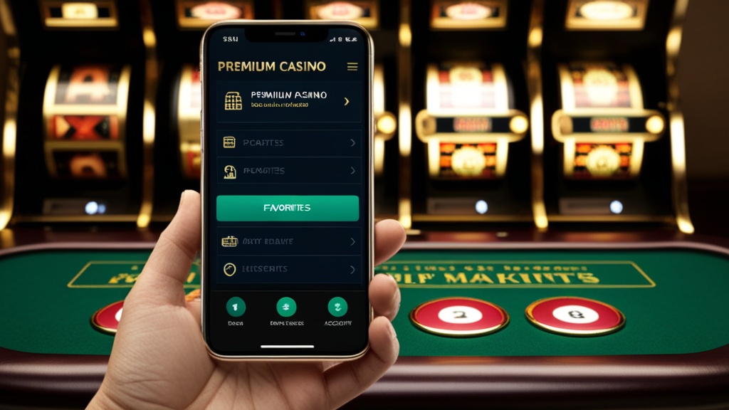 Mobiloberfläche mit großen Buttons und klaren Casino-Funktionen