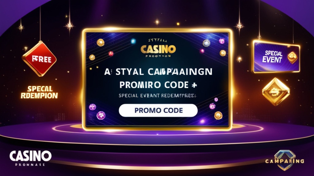 Promo-Code-Banner für eine Sonderaktion im Casino