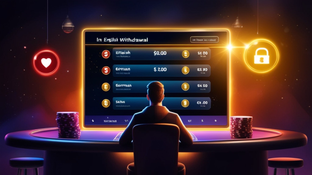 Englischer Begriff Withdrawal im Casino-Menü erklärt